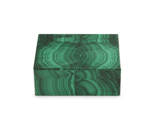 [ORNX3433] Ornamental Malachite 100x80mm Gem box