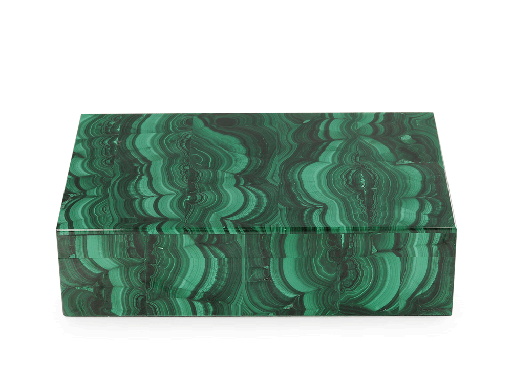 [ORNX3442] Ornamental Malachite 180x130mm Gem box