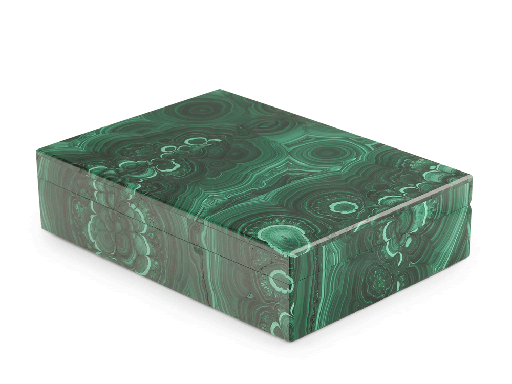 [ORNX3443] Ornamental Malachite 180x130mm Gem box