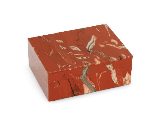 [ORNX3458] Ornamental Red Jasper 100x80mm Gem box