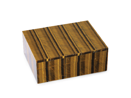 [ORNX3474] Ornamental Tiger Eye 100x80mm Gem box