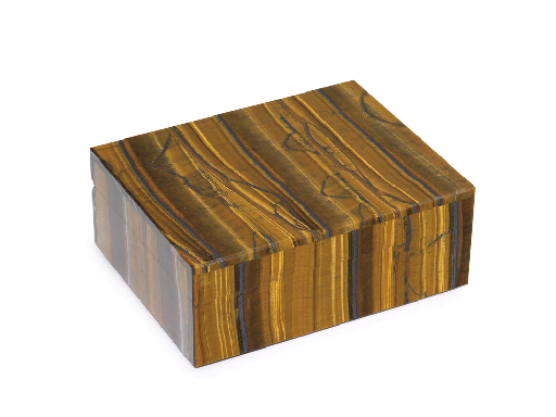[ORNX3475] Ornamental Tiger Eye 100x80mm Gem box