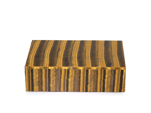 [ORNX3477] Ornamental Tiger Eye  150x100mm Gem box