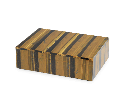 [ORNX3479] Ornamental Tiger Eye 150x100mm Gem box