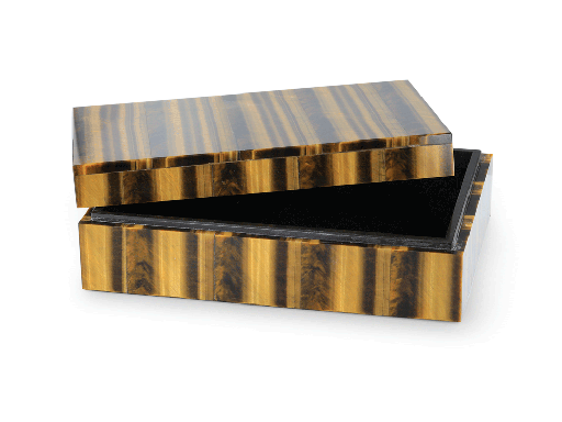 [ORNX3481] Ornamental Tiger Eye 150x100mm Gem box