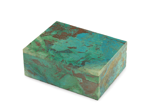 [ORNX3490] Ornamental Chrysocolla 100x80mm Gem box