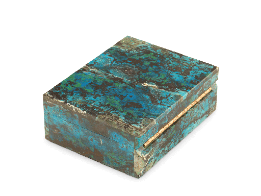 [ORNX3491] Ornamental Chrysocolla 100x80mm Gem box