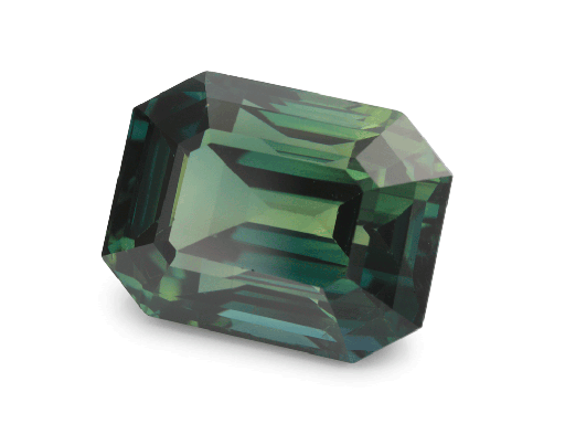 [SPAX3714] Sapphire 10.01x7.62mm Emerald Cut Teal