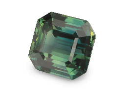 [SPAX3716] Sapphire Madagascan Teal 8.37x8.31mm Square Emerald Cut - UNHEATED Cert