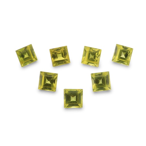 [SYS3261] Yellow Sapphire 3mm+/- Carre Cut Set of 7