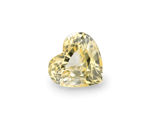 [SYX3109] Ceylon Sapphire 5x4.65mm Heart Light Yellow