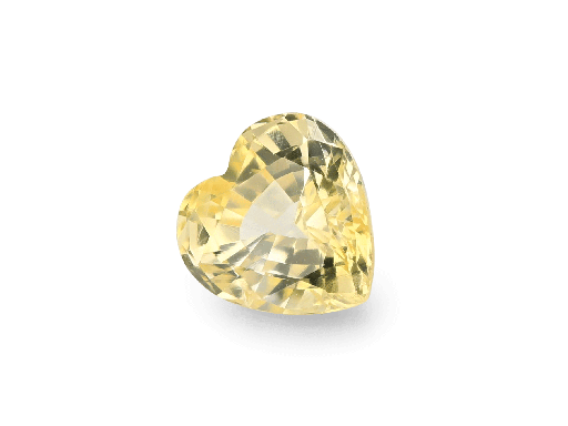 [SYX3111] Ceylon Sapphire 4.90mm Heart Light Yellow