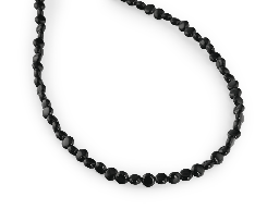 [BEADJ1270] Onyx 6mm Flat Polished Disk Strand 