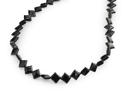 [BEADJ20328] [BEADJ20328] Beads Onyx 8mm Square Corner Drill Pol 
