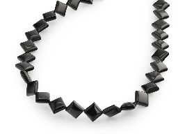 [BEADJ20329] [BEADJ20329] Beads Onyx 10mm Square Corner Drill Pol 