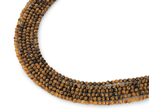 [BEADJ1106] Tigereye 4.00mm Round Faceted Strand