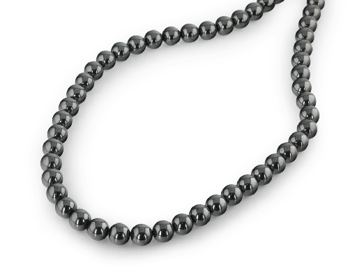 [BEADJ20471] Synthetic Haematite 8.00mm Round Polished Strand