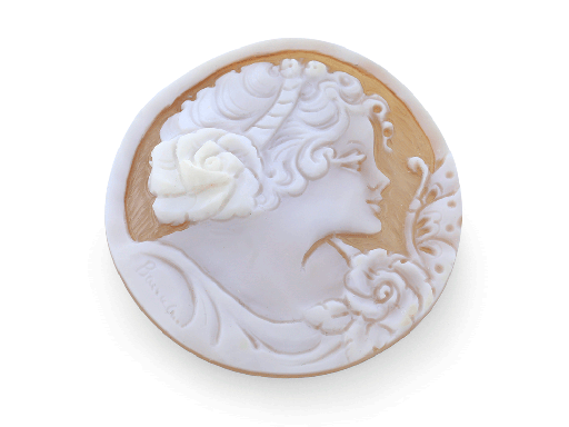 [CAMX3007] Cameo Lady's head 51x50mm Round