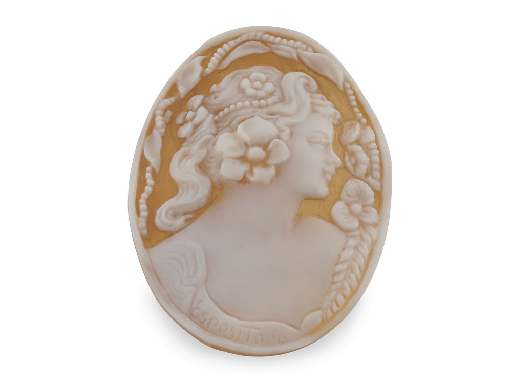 [CAMX3010] Cameo Lady's head 55x40mm Round