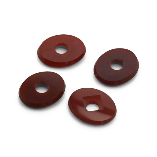[CARNJ30001] Carnelian 12x10mm Oval Buff-Top Countersunk 