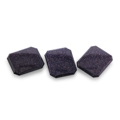 [GOLDJ10033] Blue Goldstone 12x10mm Octagonal Buff Top