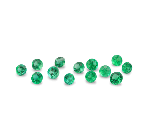 [ER1015] Panjshir Emerald 1.5mm Round Diamond Cut