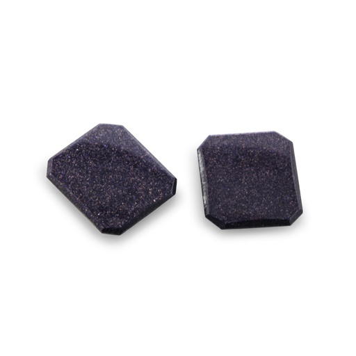 [GOLDJ10034] Blue Goldstone 14x12mm Octagonal Buff Top