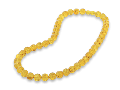 [FIN3043] Amber Yellow 10mm Round Strand