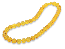 [FIN3046] [FIN3046] Amber Yellow 12mm Round Strand - FIN3046