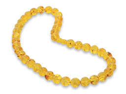 [FIN3047] [FIN3047] Amber Yellow 12mm Round Strand - FIN3047