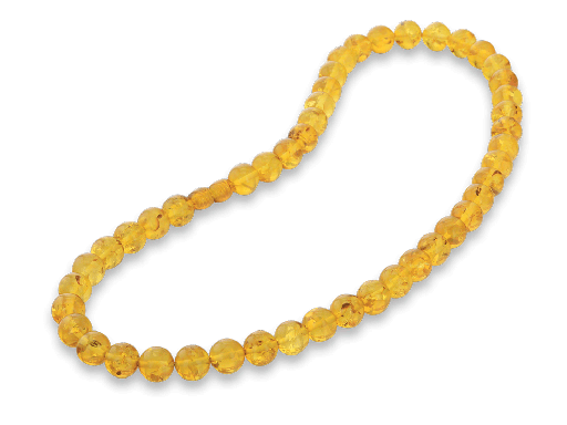 [FIN3049] Amber Yellow 10mm Round Strand
