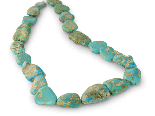 [BEADX3167] Turquoise Campitos 17-28mm Nugget Strand