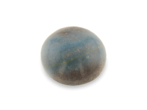 [ORNX10603] Quartz with Blue Troilite/Purple Lazulite 18.3mm Round Cabochon