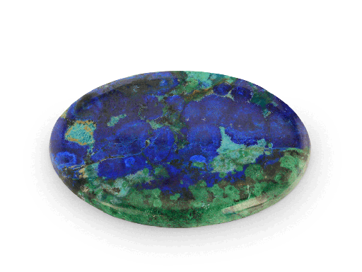 [ORNX3191] Bisbee Azurite & Malachite 36.5x23.5mm Oval 