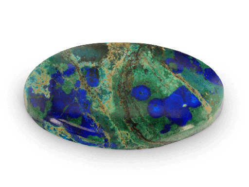 [ORNX3195] Bisbee Azurite & Malachite 40.5x22.5mm Oval 