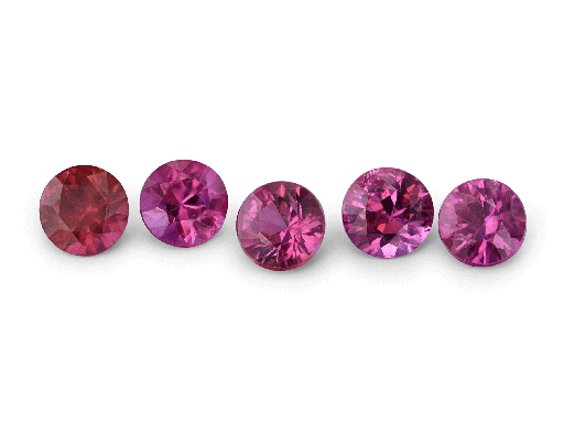 [RR10275P] Ruby 2.75mm Round Good Pink Red 