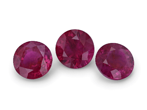 [RR1045P] Ruby 4.5mm Round Good Pink Red 