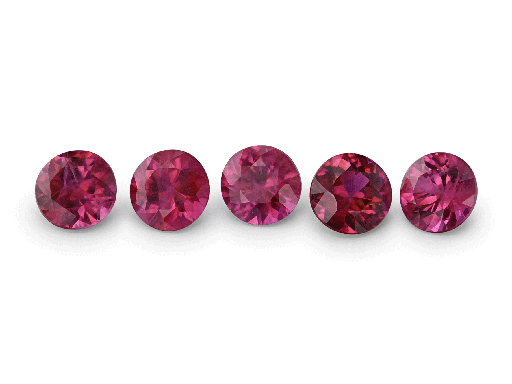 [RR20275P] Ruby 2.75mm Round Mid Pink Red 