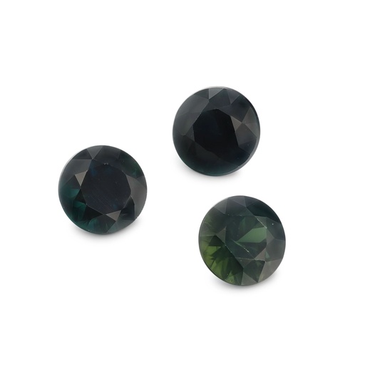 [SAS3001] Blue Sapphire 4.2mm +/- Round Dark Set of 3