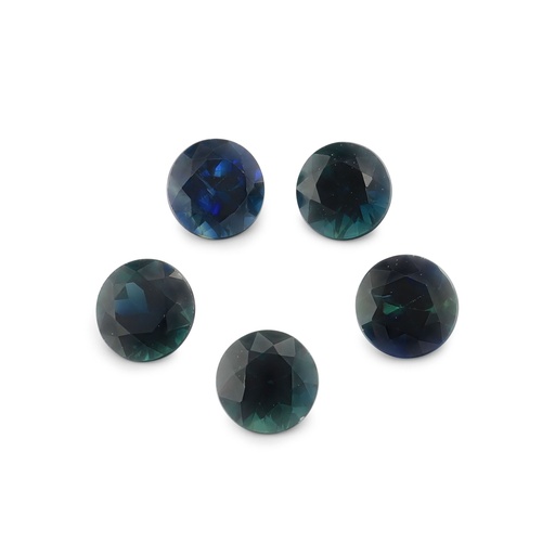 [SAS3010] Blue Sapphire 3mm +/- Round Dark Set of 5