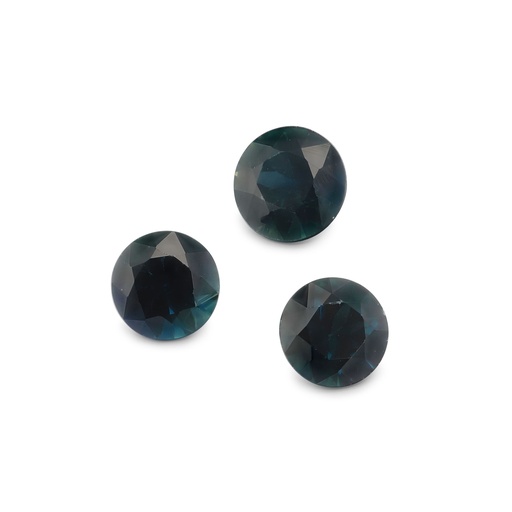 [SAS3011] Blue Sapphire 4.1-4.5mm +/- Round Dark Set of 3
