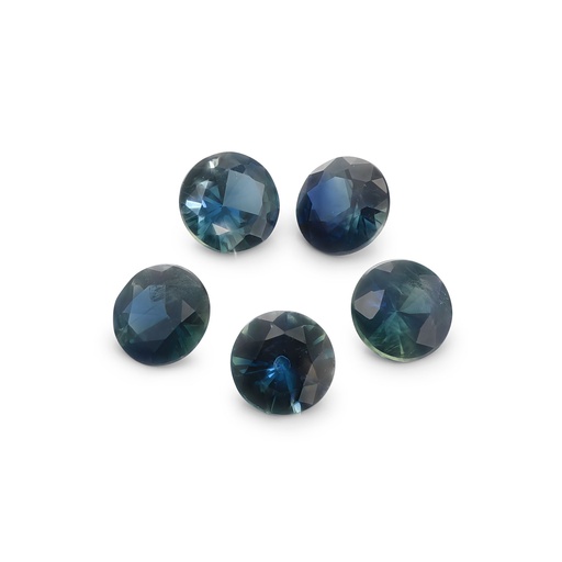 [SAS3185] Blue Sapphire 3.5 +/-mm Round Set of 5