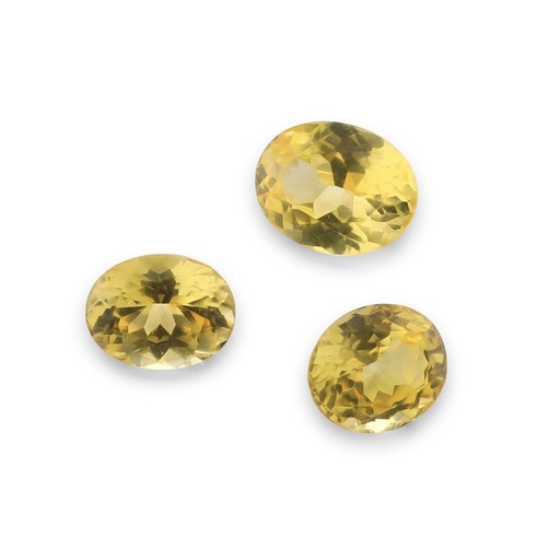 [SYS3216] Yellow Sapphire 5.2x3.6mm-5.3x4.2mm Oval Set of 3