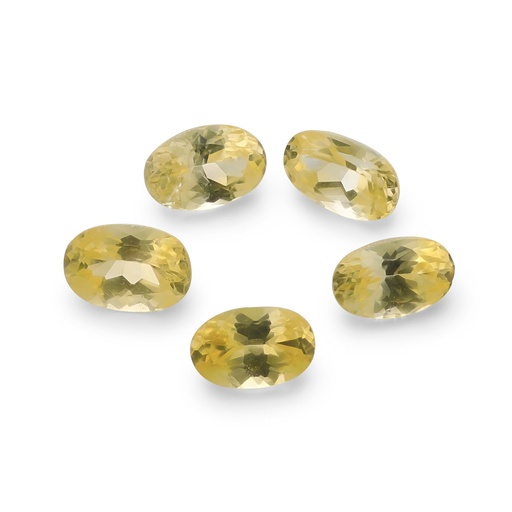 [SYS3218] Yellow Sapphire 5.8x3.5mm-6x4.1mm Oval Set of 3