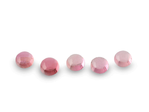 [TUKCR103] Pink Tourmaline 3mm Round Cabochon 1st Grade