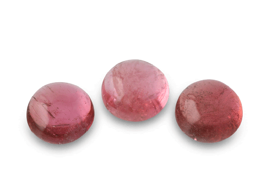 [TUKCR1065] Pink Tourmaline 6.5mm Round Cabochon 1st Grade