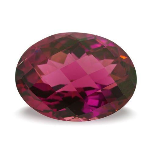 [TUX10241] Pink Tourmaline 17.5x13mm Oval Chequerboard 