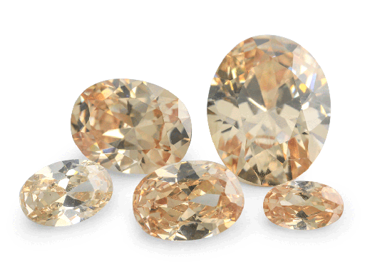 Cubic Zirconia (Champagne) - Oval