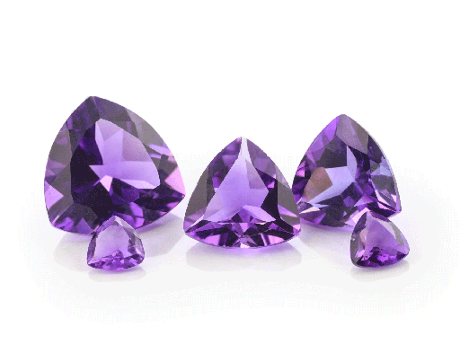 Amethyst Mid-to-Strong - Trilliant Cut