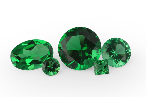 Signity Cubic Zirconia Alpinite Emerald Cut Green